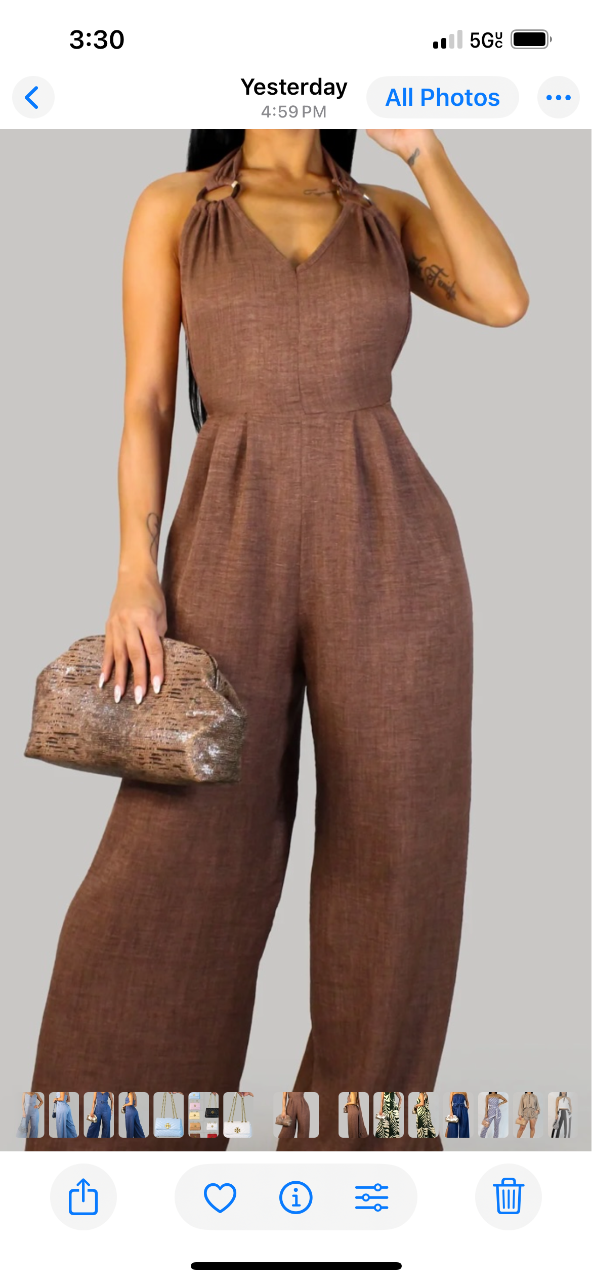 Linen Brown jumpsuit