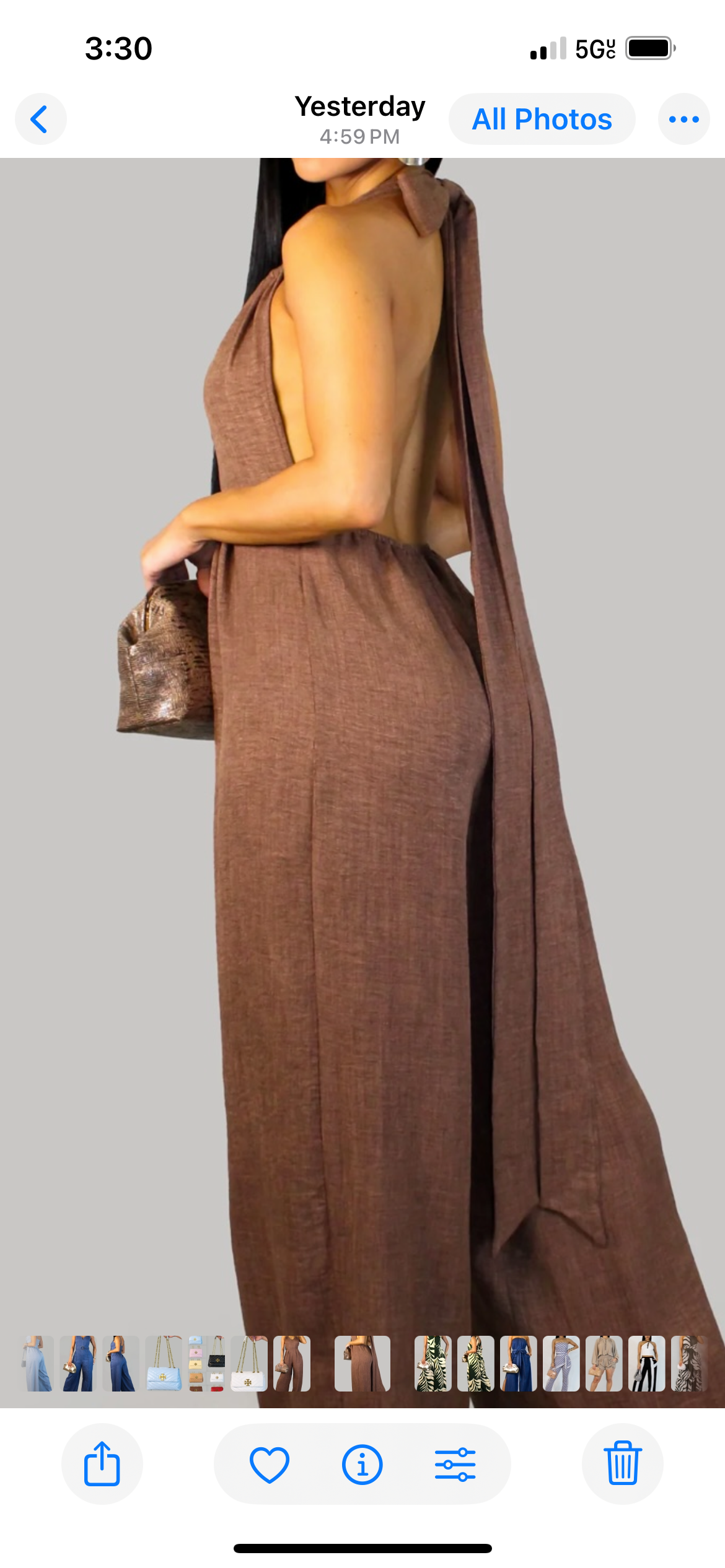 Linen Brown jumpsuit